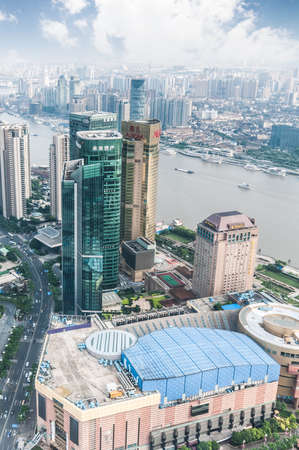 SHANGHAI - JUNE 2: Shanghai Pudong view from the Oriental Pearl TV Tower - which is one of the Top...