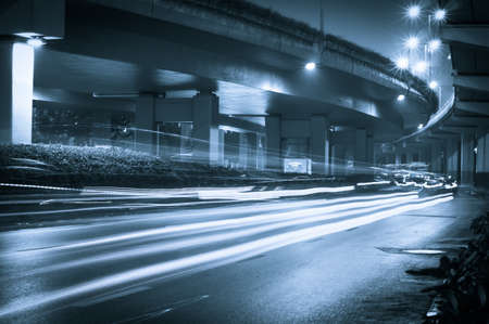 junction with light in shanghaiの写真素材