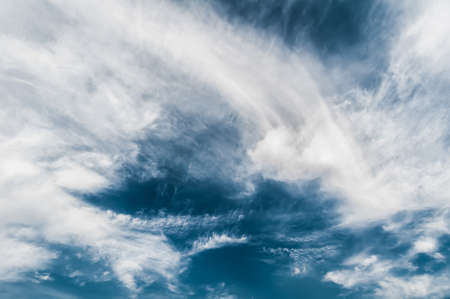 Background of dark clouds before a thunder-stormの写真素材