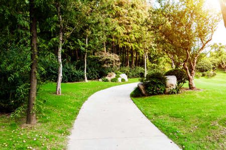 walking path and bike trailの写真素材