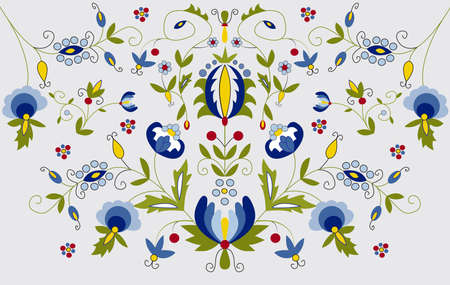 Traditional embroidery pattern in polandのイラスト素材