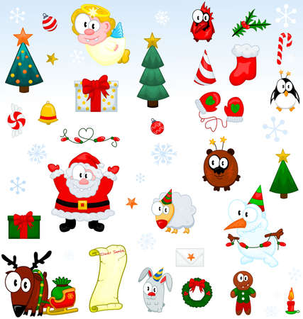 Christmas symbols collectionのイラスト素材