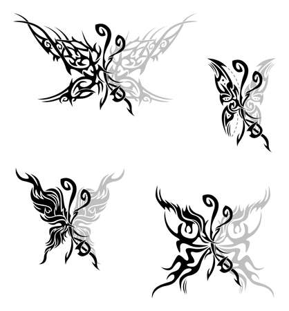 Flaming butterfliesのイラスト素材