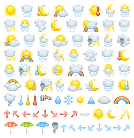 Weather iconsのイラスト素材
