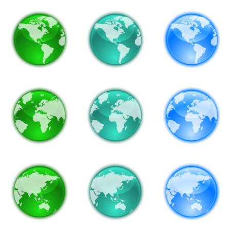 Earth globes setのイラスト素材