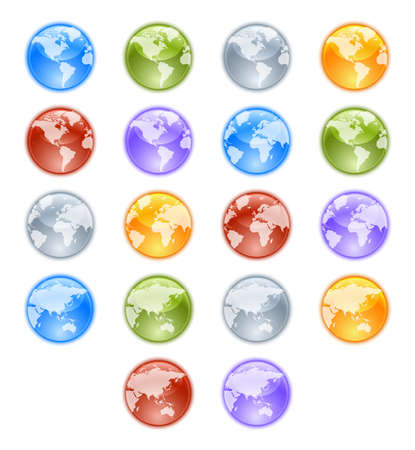Earth globes setのイラスト素材
