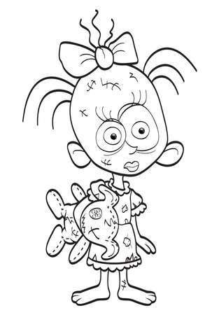 Little zombie-girlのイラスト素材