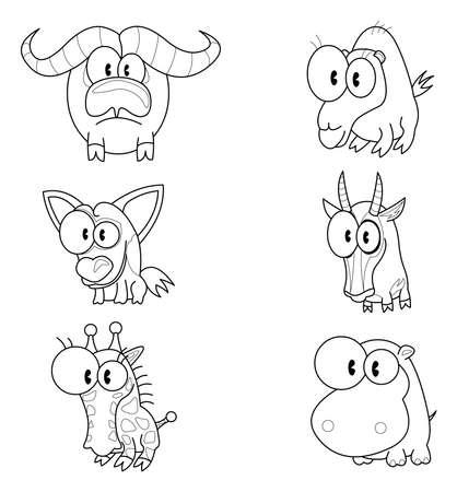 Cartoon animalsのイラスト素材