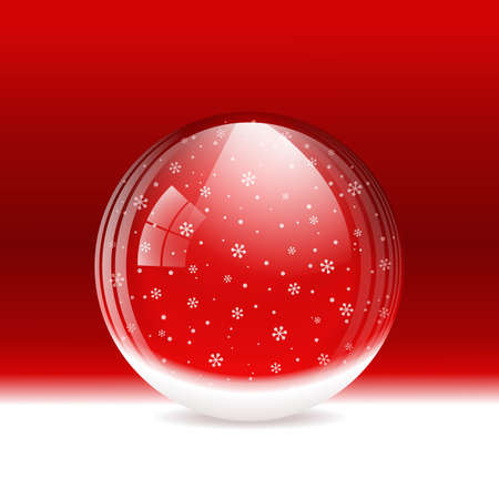 Vector snow globe. Layered.のイラスト素材