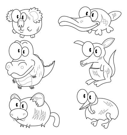 Cartoon animalsのイラスト素材