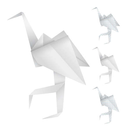 Origami birds のイラスト素材