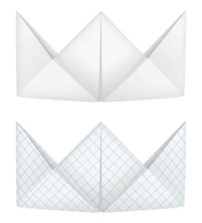Origami ships のイラスト素材