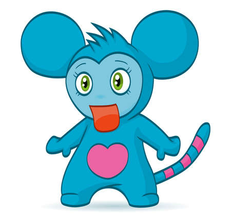 Cartoon chibi fantasy monsterのイラスト素材