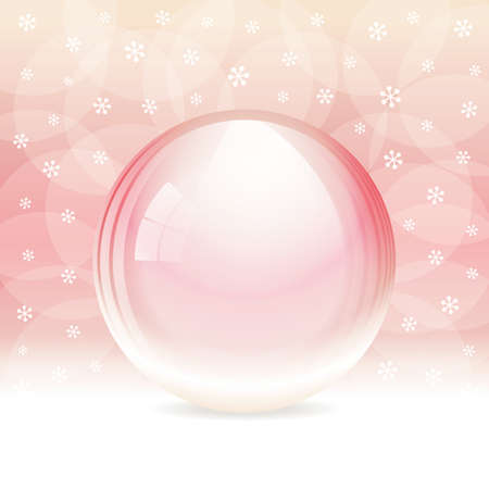 Vector empty transparent snow globe  Layered のイラスト素材