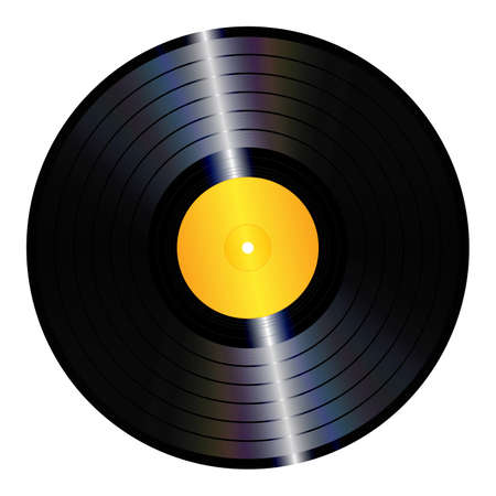 An illustration of an isolated lp vinyl record のイラスト素材