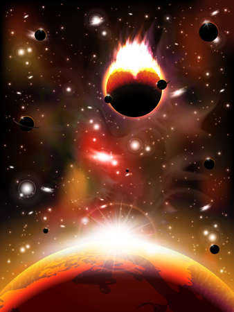 Space backgroundのイラスト素材