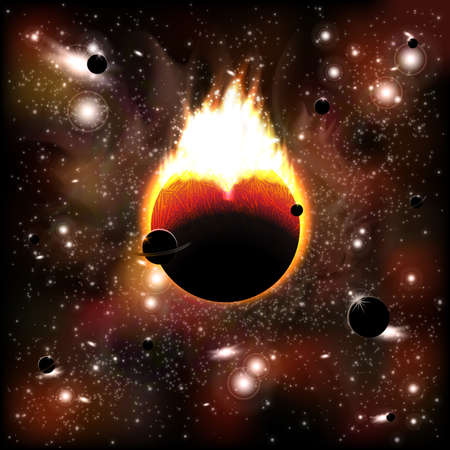 Space backgroundのイラスト素材