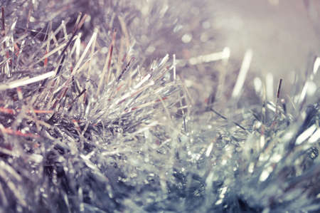 An abstract futuristic Christmas and New Year Background with a tinsel.の写真素材