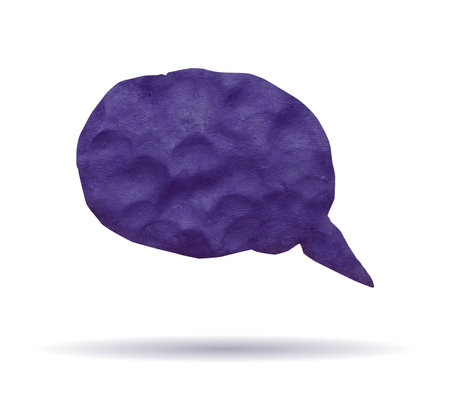 A vector illustration of a plasticine banner.のイラスト素材