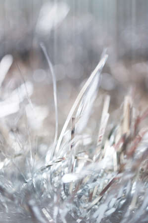 Christmas or New Year Background with tinselの写真素材