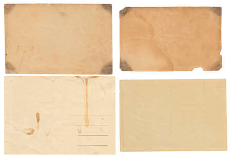 Vintage postcards on white