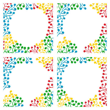Colorful plasticine framesの写真素材