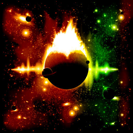 Retro space backgroundのイラスト素材