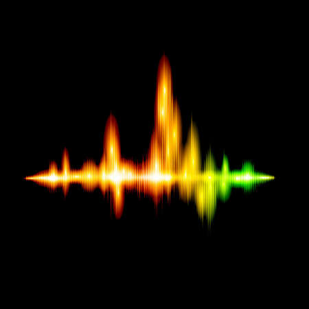 Fluorescent sound wave designのイラスト素材