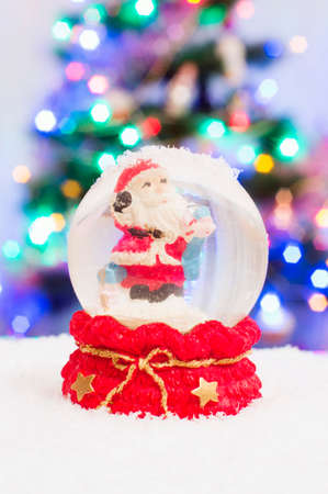 Christmas photo of a beautiful snow globeの写真素材