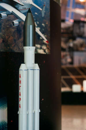 YAROSLAVL, RUSSIA - JUNE 29, 2016: A model of a carrier rocket.のeditorial素材