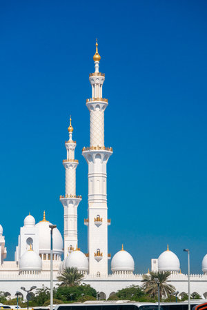 Sheikh Zayed Grand Mosque in Abu Dhabi, United Arab Emirates. It is the largest mosque in UAE.の写真素材