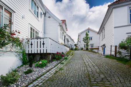 Wooden houses in Bergen, Norwayのeditorial素材