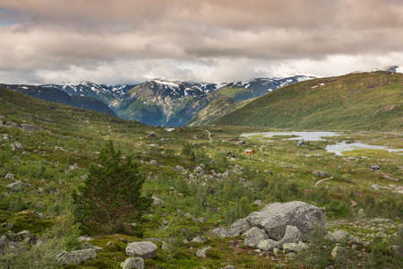 Landscape of Hardangervidda near Oddaの写真素材