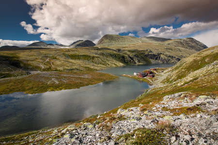 Rondane National Park with hat Rondvassbuの写真素材