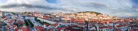Lisbon city panorama from aboveのeditorial素材