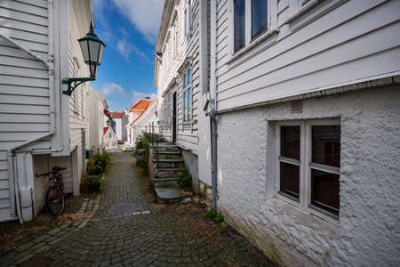 Wooden houses in Bergen, Norwayの写真素材