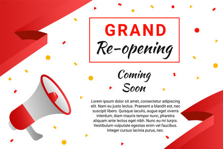 Modern red re-opening backgroundのイラスト素材