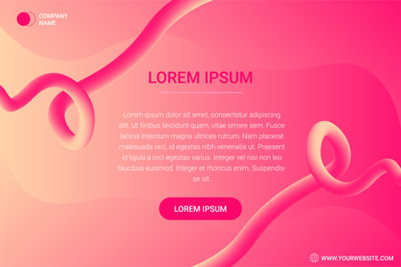 Beautiful banner with colorful fluid backgroundのイラスト素材