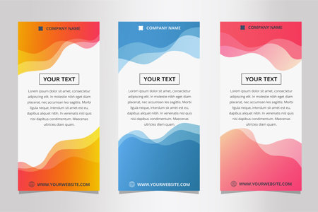 Modern wavy vertical banners templateのイラスト素材