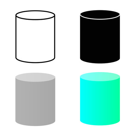 Abstract Cylinder Silhouette Illustration, can be used for business designs, presentation designs or any suitable designs.のイラスト素材