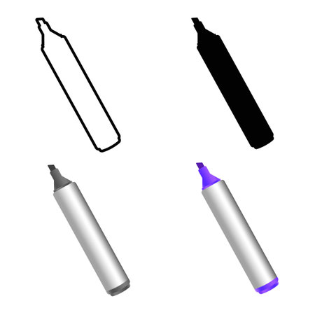 Abstract Marker Pen Silhouette Illustration, can be used for business designs, presentation designs or any suitable designs.のイラスト素材