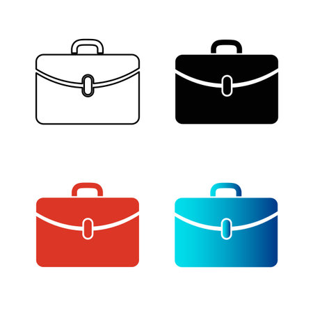 Abstract Modern Briefcase Silhouette Illustration, can be used for business designs, presentation designs or any suitable designs.のイラスト素材