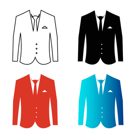 Abstract Suit Silhouette Illustration, can be used for business designs, presentation designs or any suitable designs.のイラスト素材