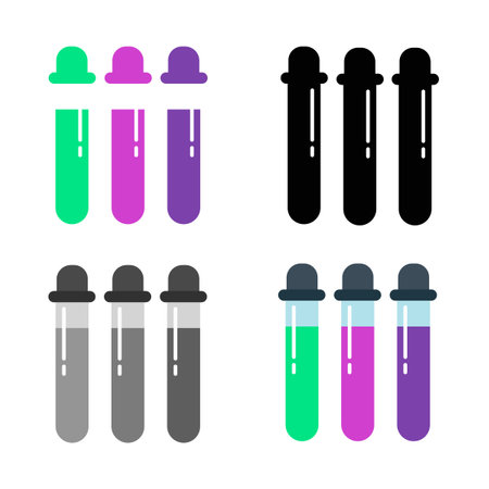 Abstract Test Tube Silhouette Illustration, can be used for business designs, presentation designs or any suitable designs.のイラスト素材