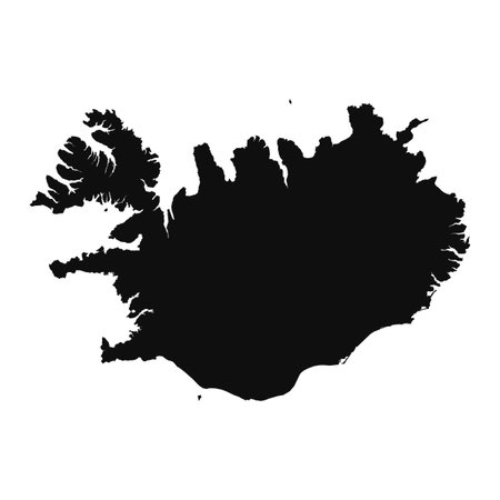 Abstract Silhouette Iceland Simple Map, can be used for business designs, presentation designs or any suitable designs.のイラスト素材