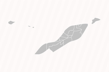 Detailed Map of Anguilla With States and Cities, can be used for business designs, presentation designs or any suitable designs.のイラスト素材