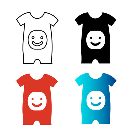 Abstract Baby Romper Silhouette Illustration, can be used for business designs, presentation designs or any suitable designs.のイラスト素材
