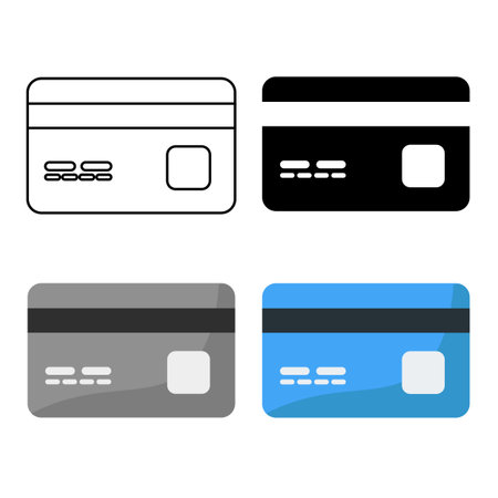 Abstract Credit Card Silhouette Illustration, can be used for business designs, presentation designs or any suitable designs.のイラスト素材