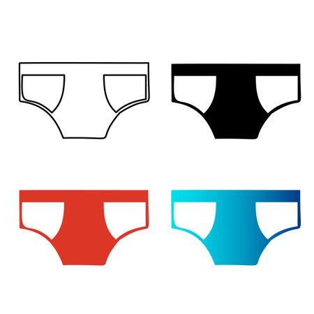 Abstract Men Underwear Silhouette Illustration, can be used for business designs, presentation designs or any suitable designs.のイラスト素材