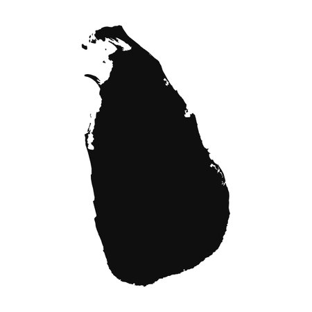 Abstract Silhouette SriLanka Simple Map, can be used for business designs, presentation designs or any suitable designs.のイラスト素材